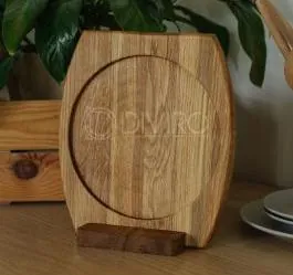 Доска-подставка для подачи сковороды, дуб 26×23 см